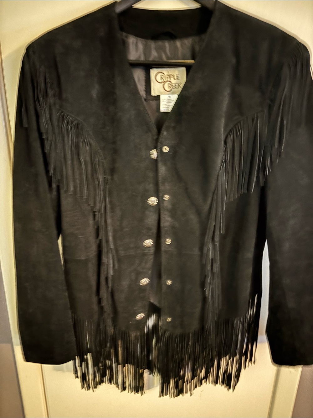 Cripple Creek Suede Fringed Western Style Jacket -XL